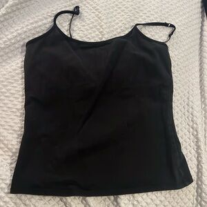 Black spaghetti strap